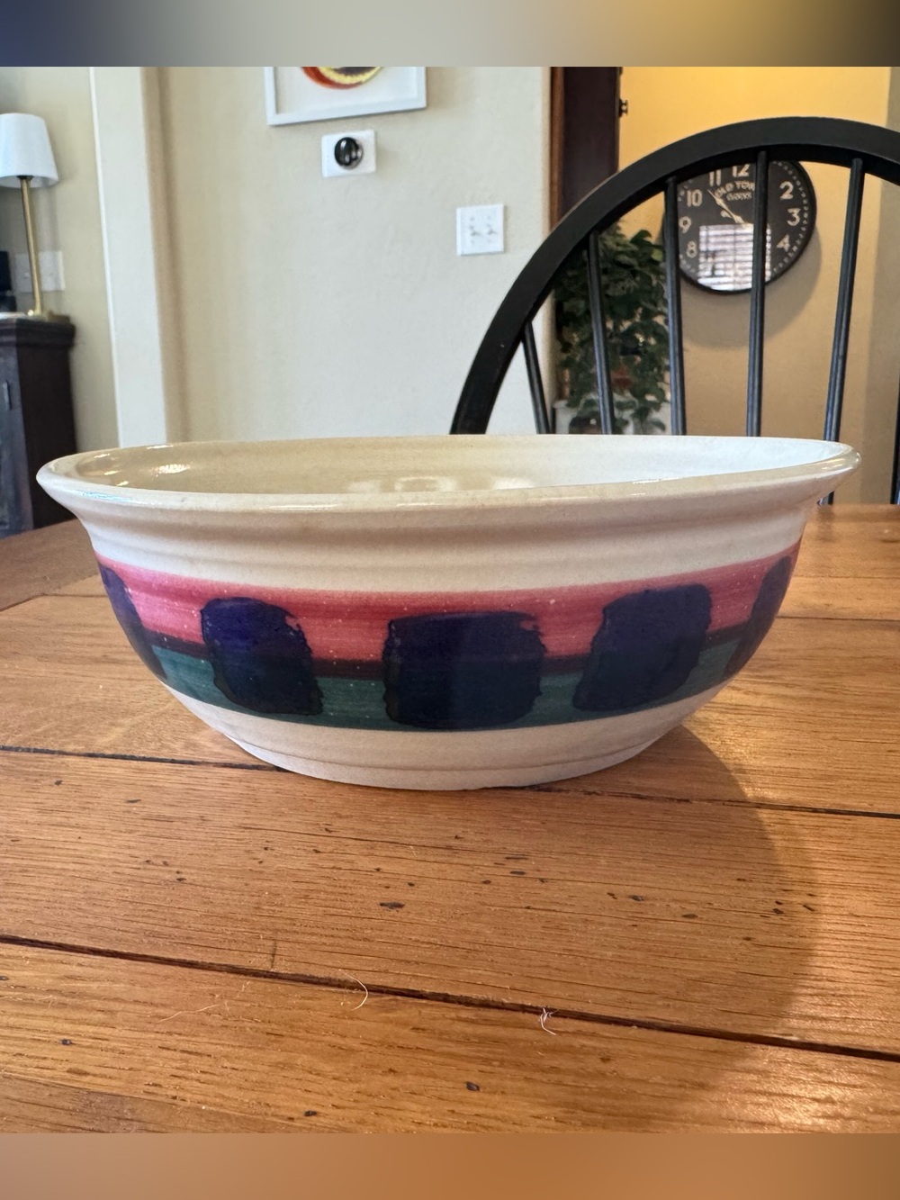 Vintage stoneware serving bowl